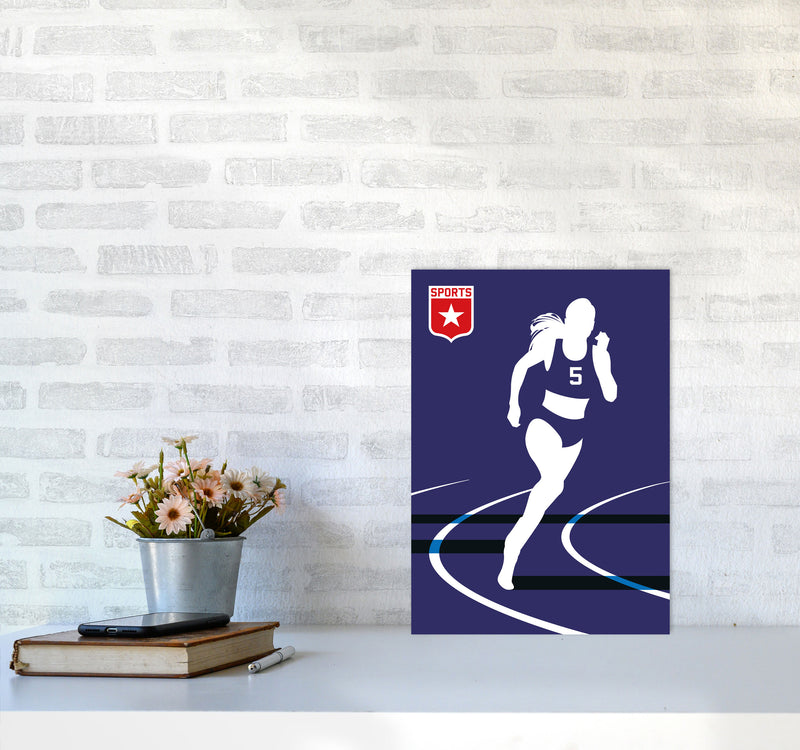 Runner Art Print by Bo Lundberg A3 Black Frame