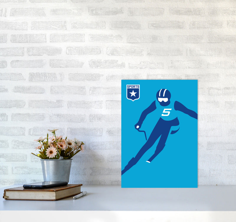 Slalom Art Print by Bo Lundberg A3 Black Frame