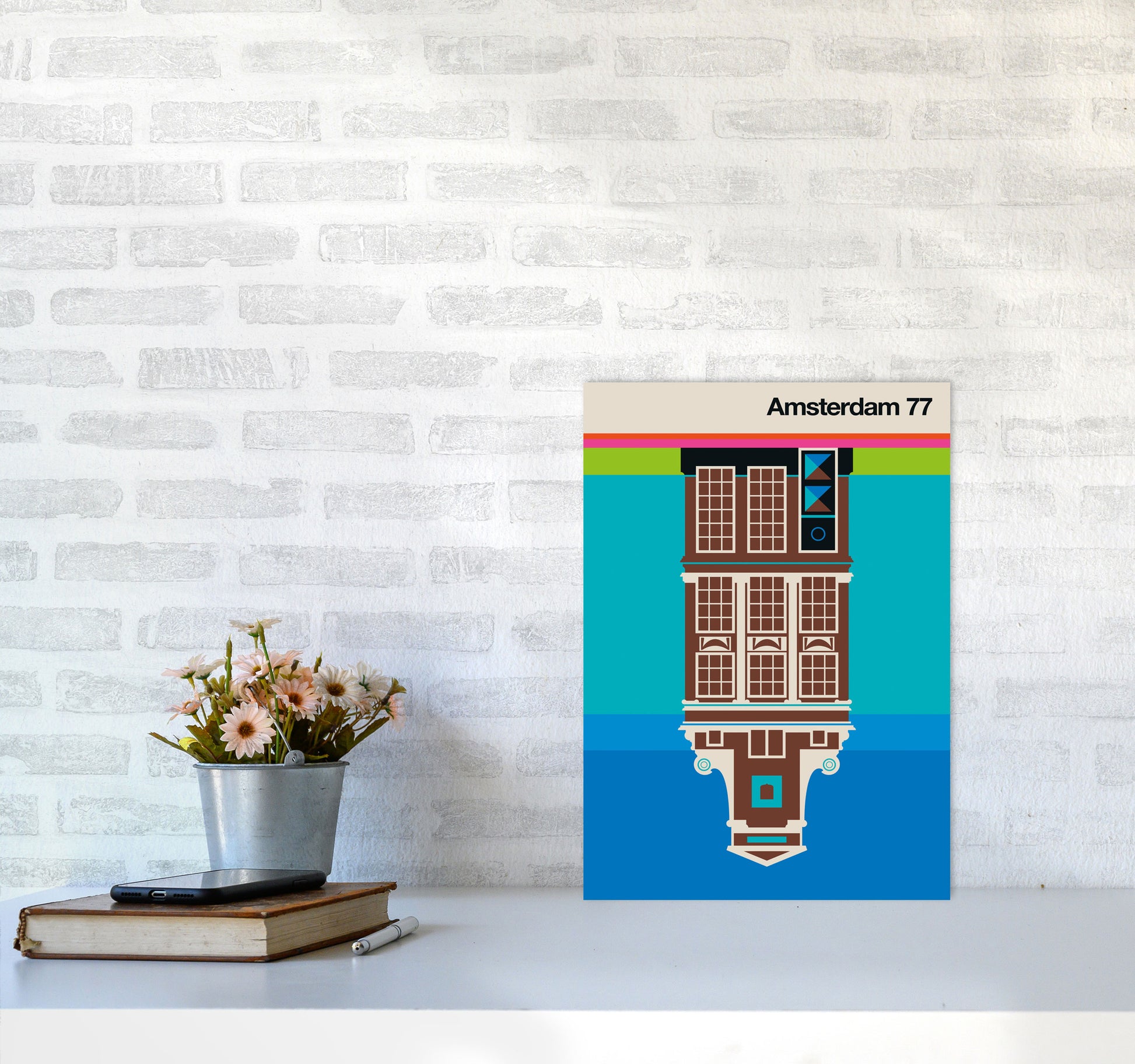 Amsterdam 77 Art Print by Bo Lundberg A3 Black Frame