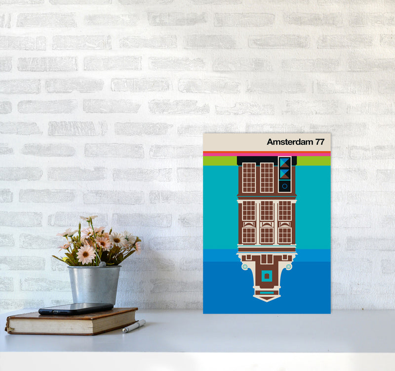 Amsterdam 77 Art Print by Bo Lundberg A3 Black Frame