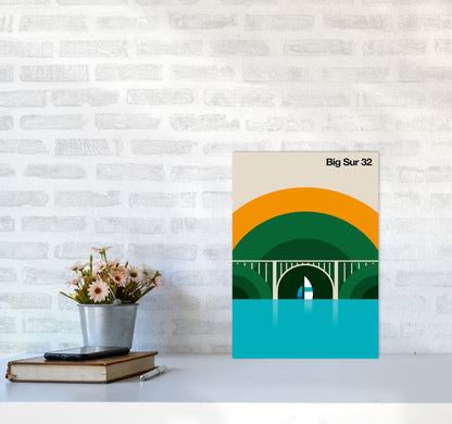 Big Sur 32 Art Print by Bo Lundberg A3 Black Frame