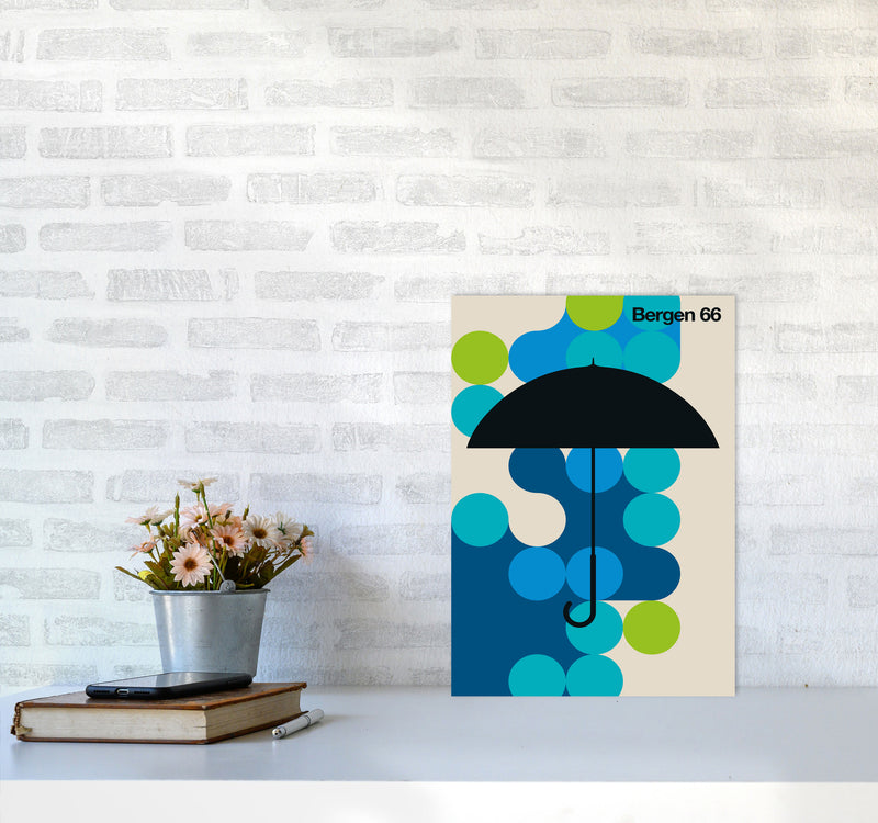 Bergen 66 Art Print by Bo Lundberg A3 Black Frame