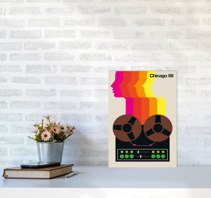 Chicago 68 Art Print by Bo Lundberg A3 Black Frame