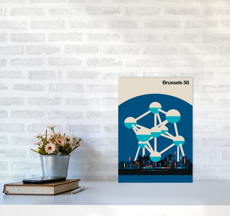 Brussels 58 Art Print by Bo Lundberg A3 Black Frame