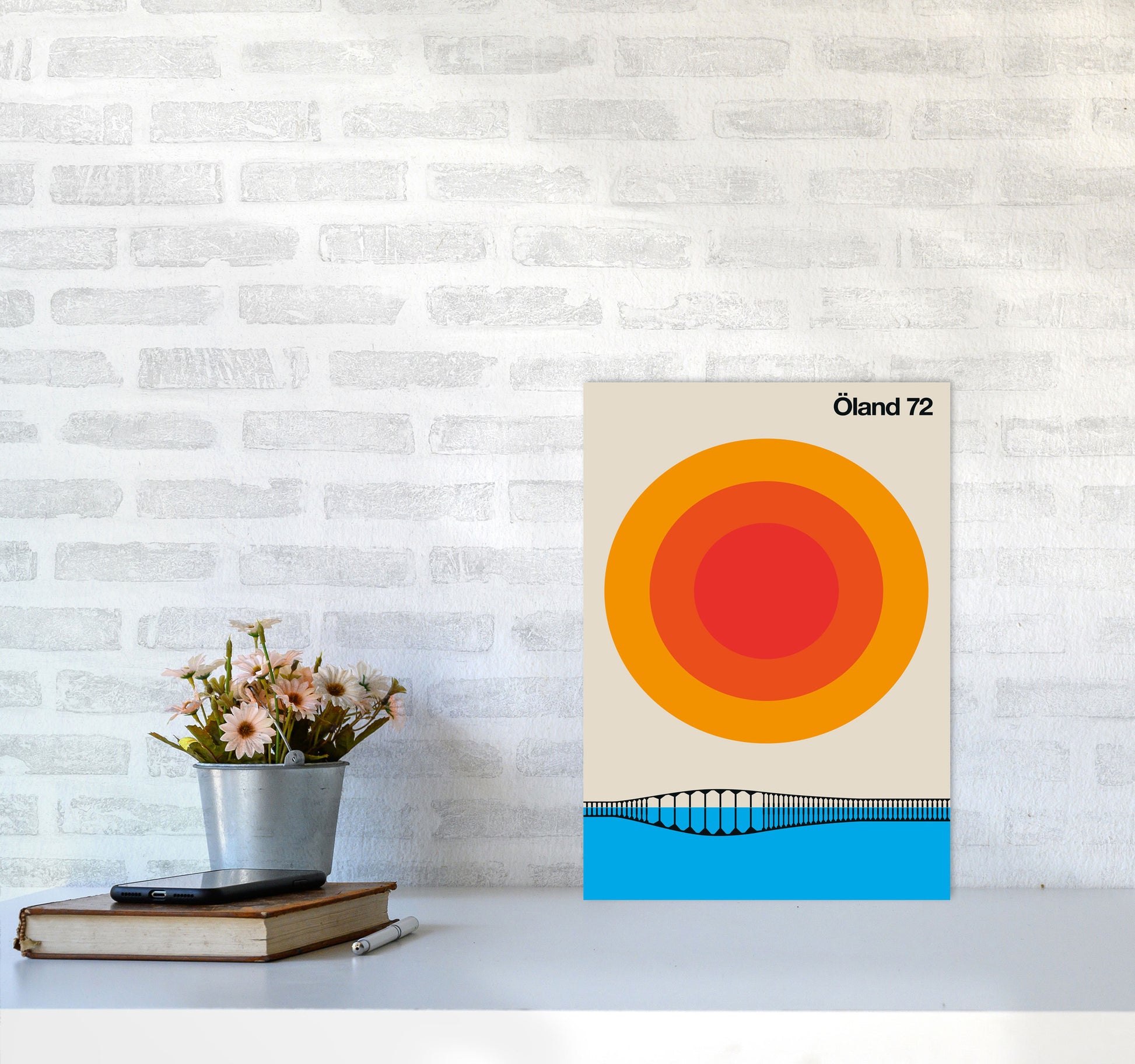 Öland 72 Art Print by Bo Lundberg A3 Black Frame