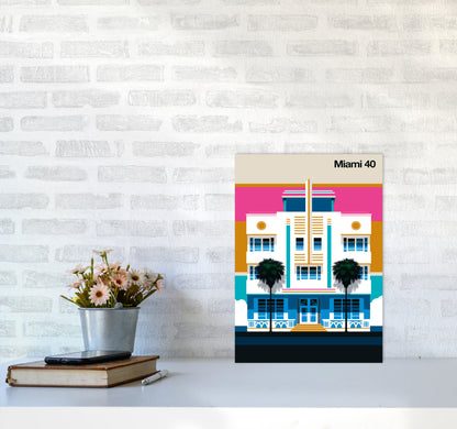 Miami 40 Art Print by Bo Lundberg A3 Black Frame