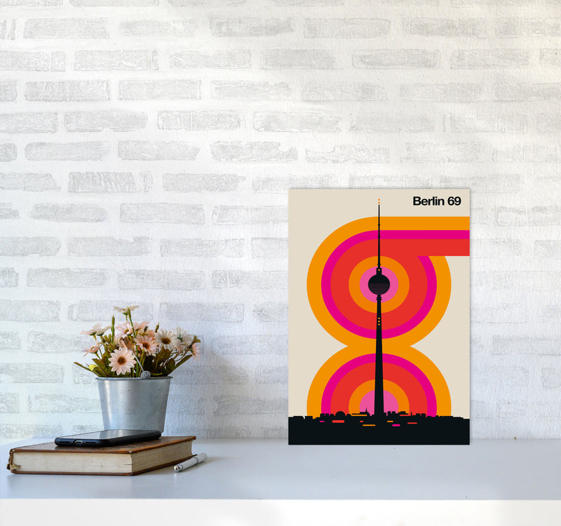 Berlin 69 Art Print by Bo Lundberg A3 Black Frame