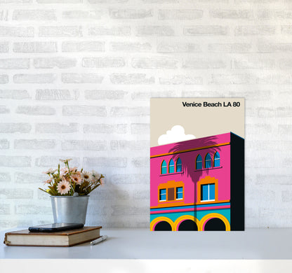 Venice Beach 80 Art Print by Bo Lundberg A3 Black Frame