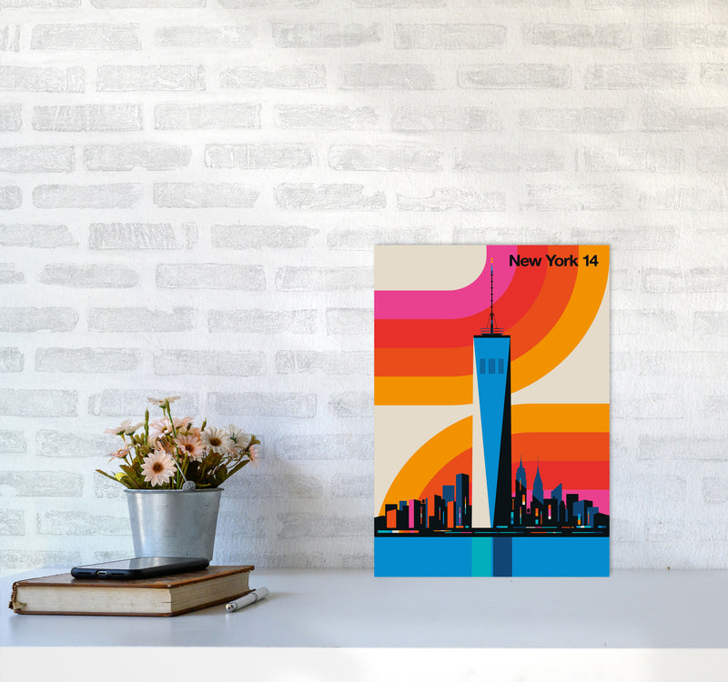 New York 14 Art Print by Bo Lundberg A3 Black Frame