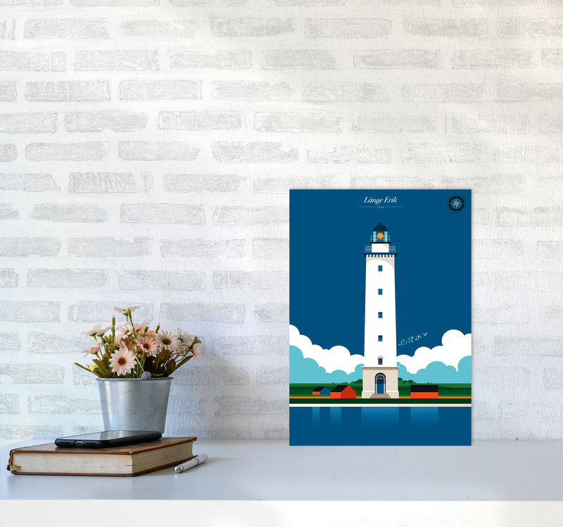 Långe Erik Art Print by Bo Lundberg A3 Black Frame
