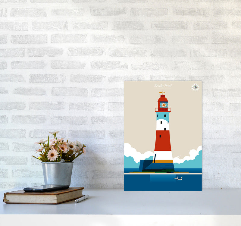 Beachy Head Art Print by Bo Lundberg A3 Black Frame