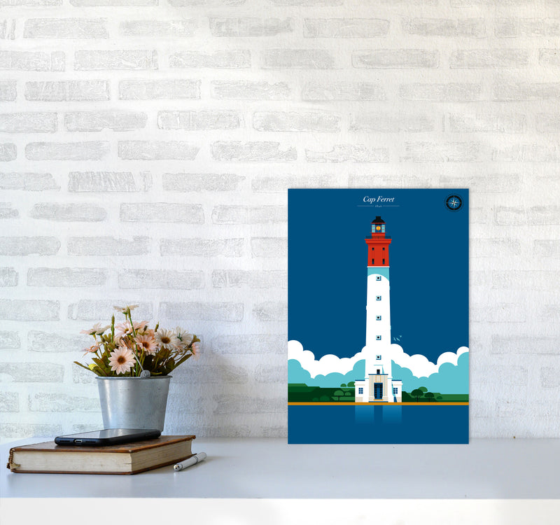 Cap Ferret Art Print by Bo Lundberg A3 Black Frame