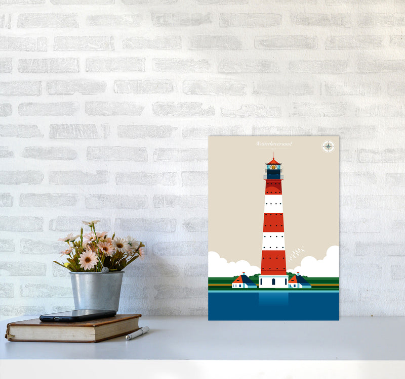 Westerheversand Art Print by Bo Lundberg A3 Black Frame