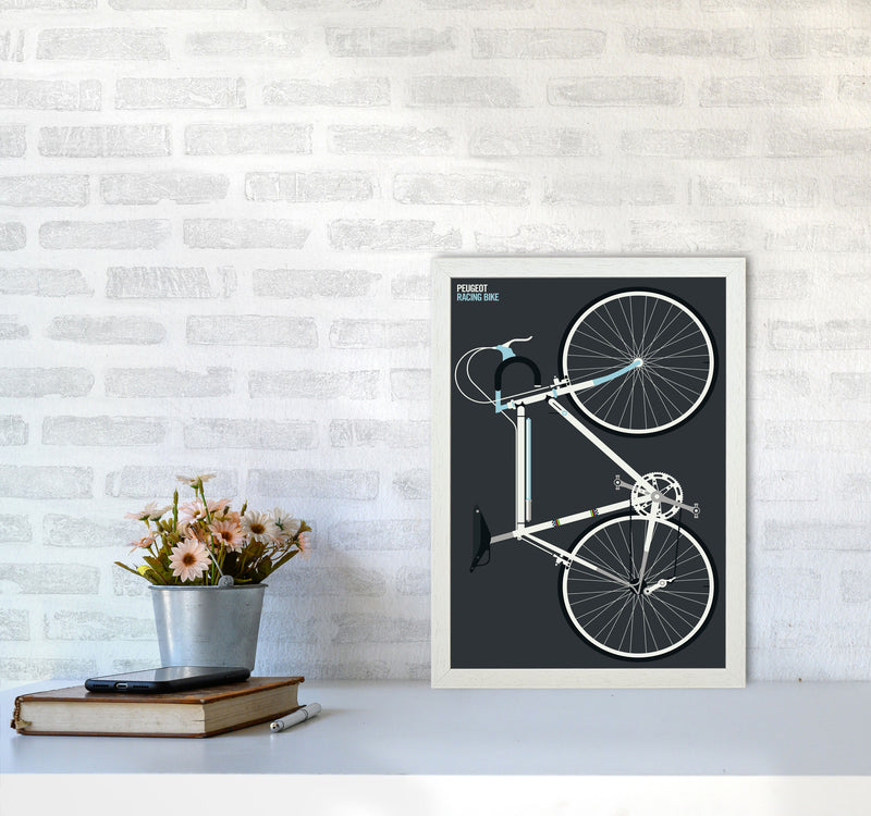Peugeot Full Art Print by Bo Lundberg A3 Oak Frame