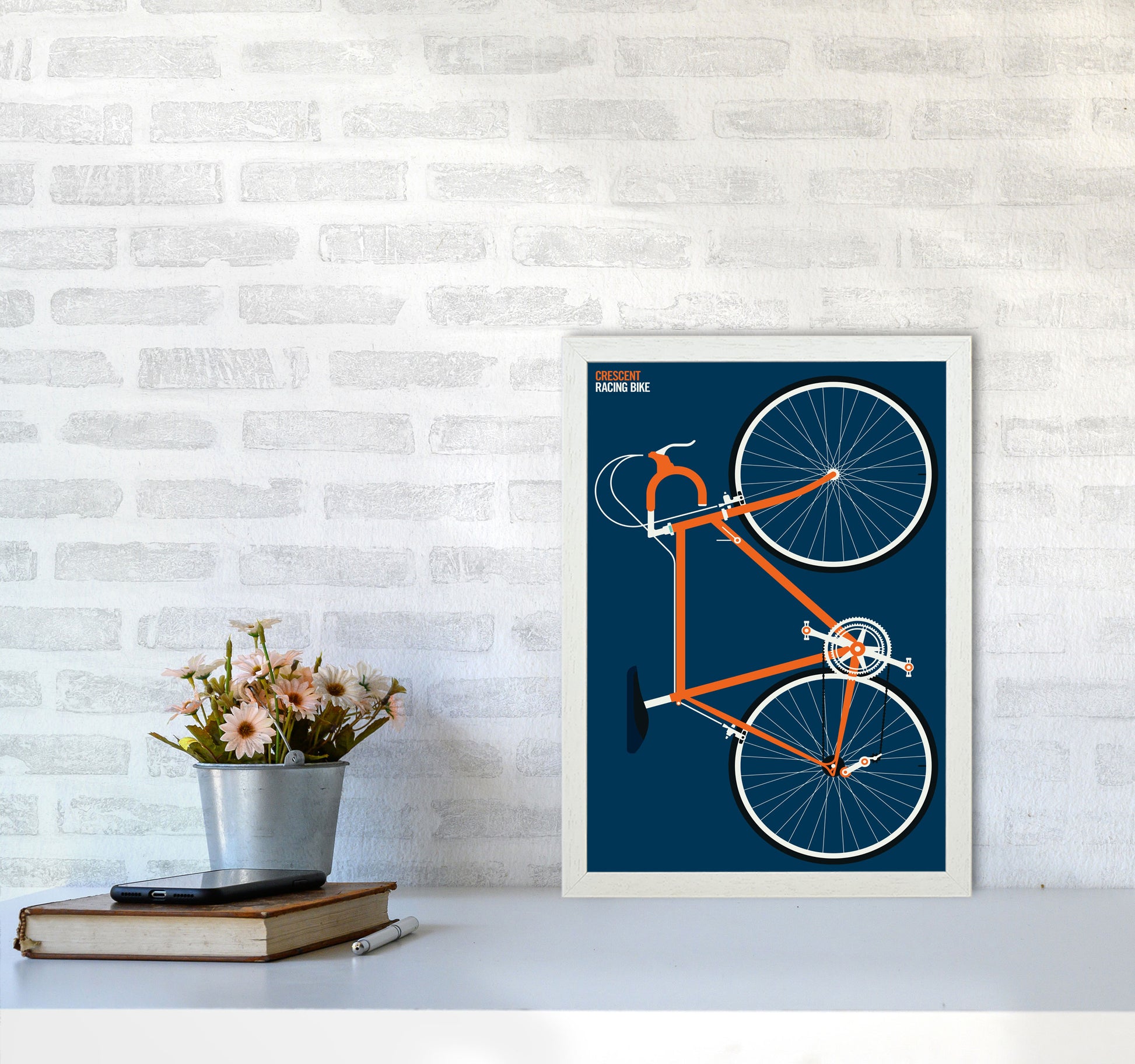 Icons Cresecent Full Art Print by Bo Lundberg A3 Oak Frame