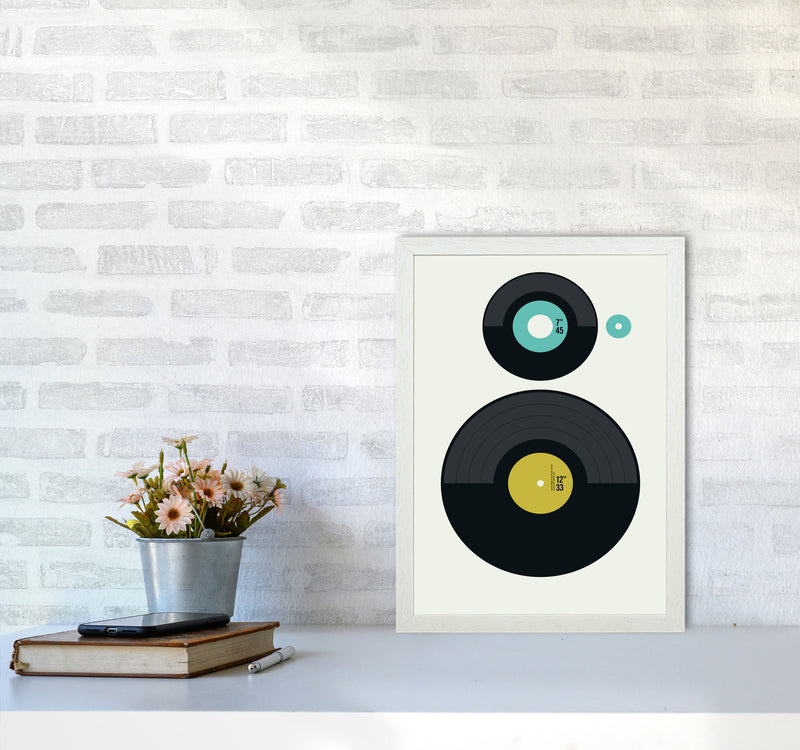Icons LP vs EP Rev Art Print by Bo Lundberg A3 Oak Frame