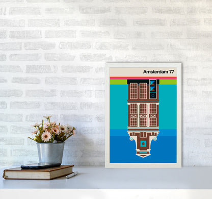 Amsterdam 77 Art Print by Bo Lundberg A3 Oak Frame