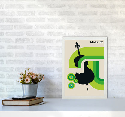 Madrid 62 Art Print by Bo Lundberg A3 Oak Frame