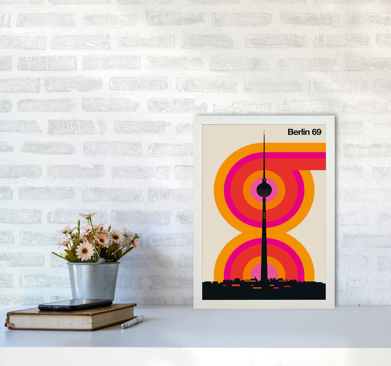 Berlin 69 Art Print by Bo Lundberg A3 Oak Frame