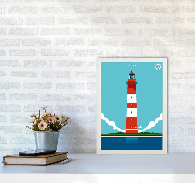 Amrum Art Print by Bo Lundberg A3 Oak Frame