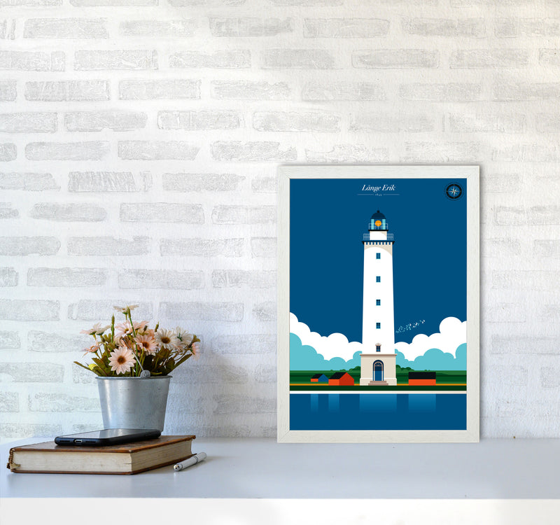 Långe Erik Art Print by Bo Lundberg A3 Oak Frame