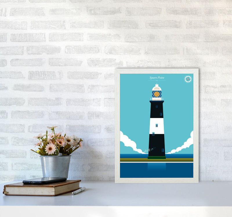 Spurn Point Art Print by Bo Lundberg A3 Oak Frame