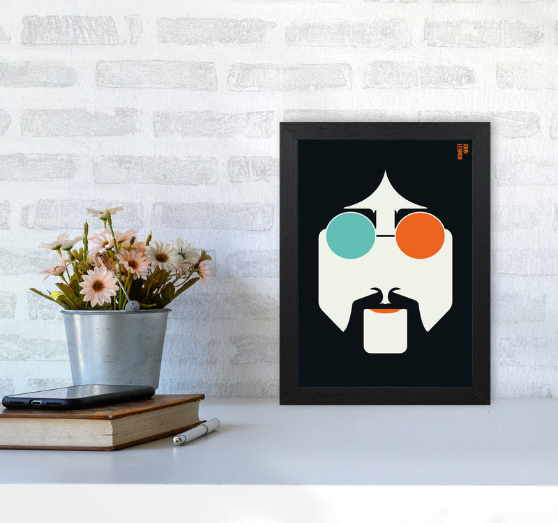 Icons John Lennon Art Print by Bo Lundberg A4 White Frame
