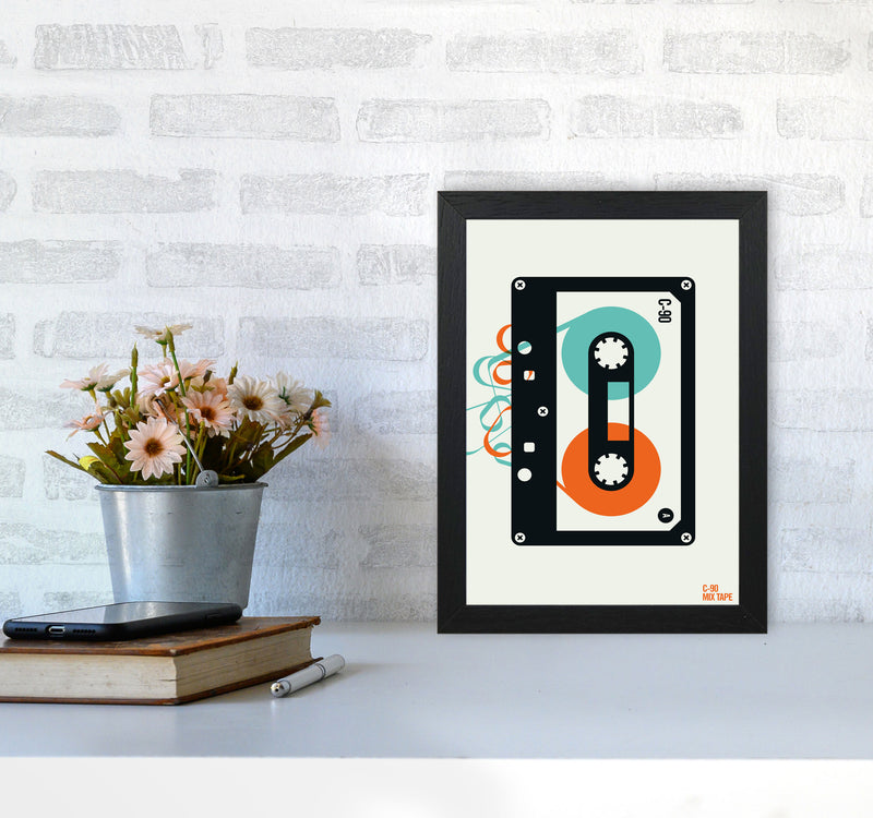 Icons Mixtape Art Print by Bo Lundberg A4 White Frame