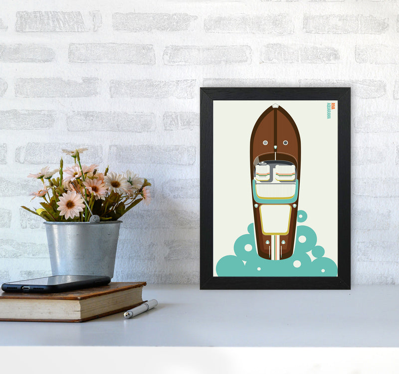 Icons Riva Art Print by Bo Lundberg A4 White Frame