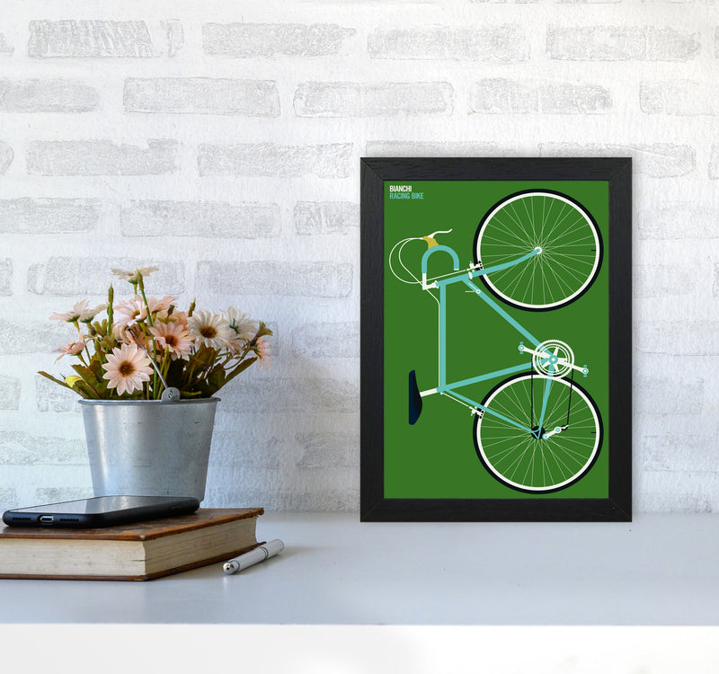 Icons Bianchi Full Art Print by Bo Lundberg A4 White Frame