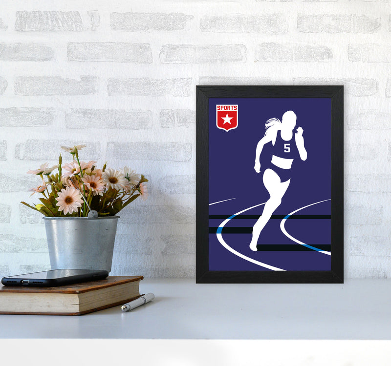 Runner Art Print by Bo Lundberg A4 White Frame