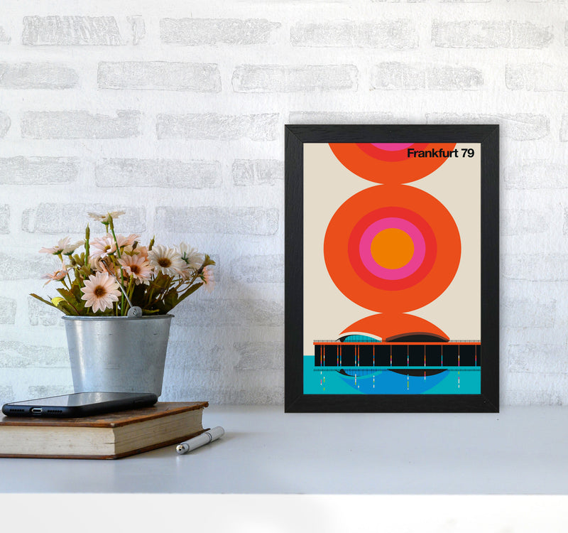 Frankfurt 79 Art Print by Bo Lundberg A4 White Frame