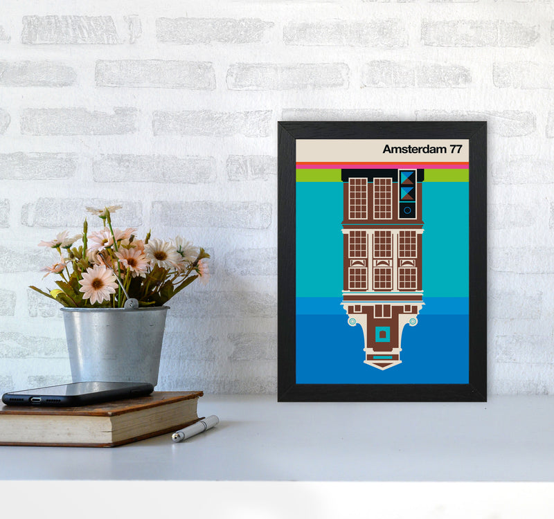 Amsterdam 77 Art Print by Bo Lundberg A4 White Frame