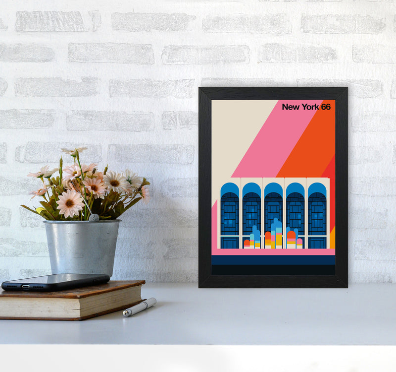 New York 66 Art Print by Bo Lundberg A4 White Frame