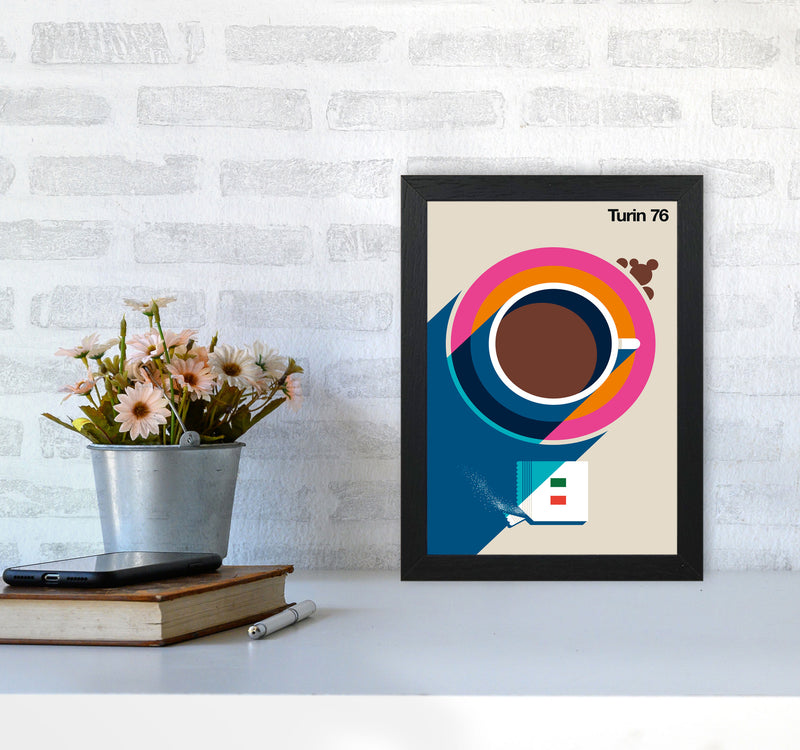 Turin 76 Art Print by Bo Lundberg A4 White Frame