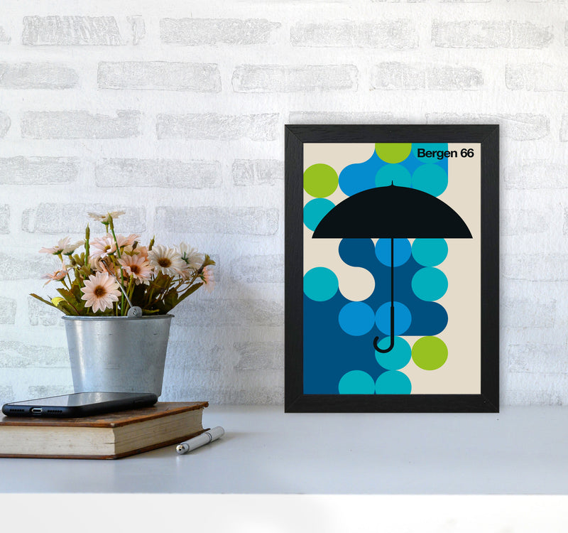 Bergen 66 Art Print by Bo Lundberg A4 White Frame
