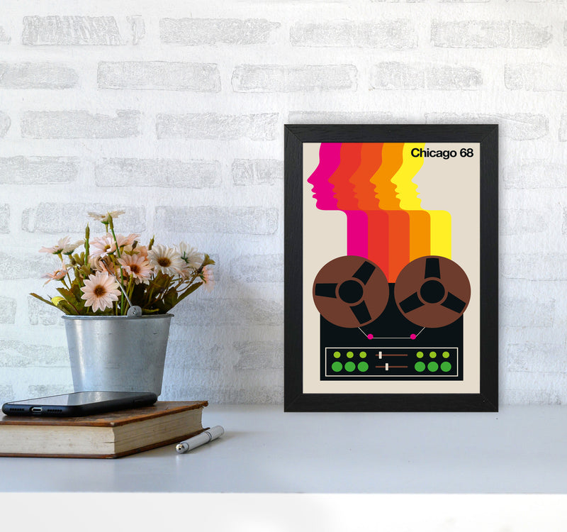 Chicago 68 Art Print by Bo Lundberg A4 White Frame