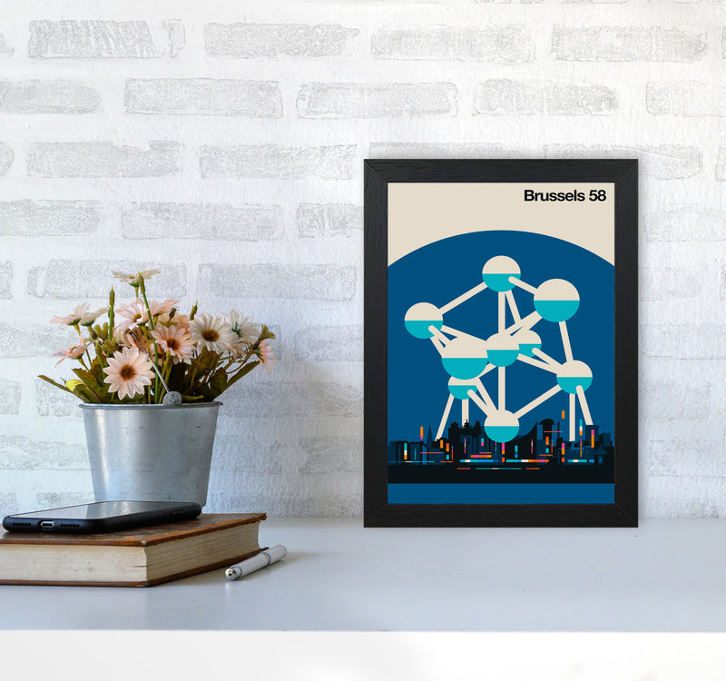 Brussels 58 Art Print by Bo Lundberg A4 White Frame