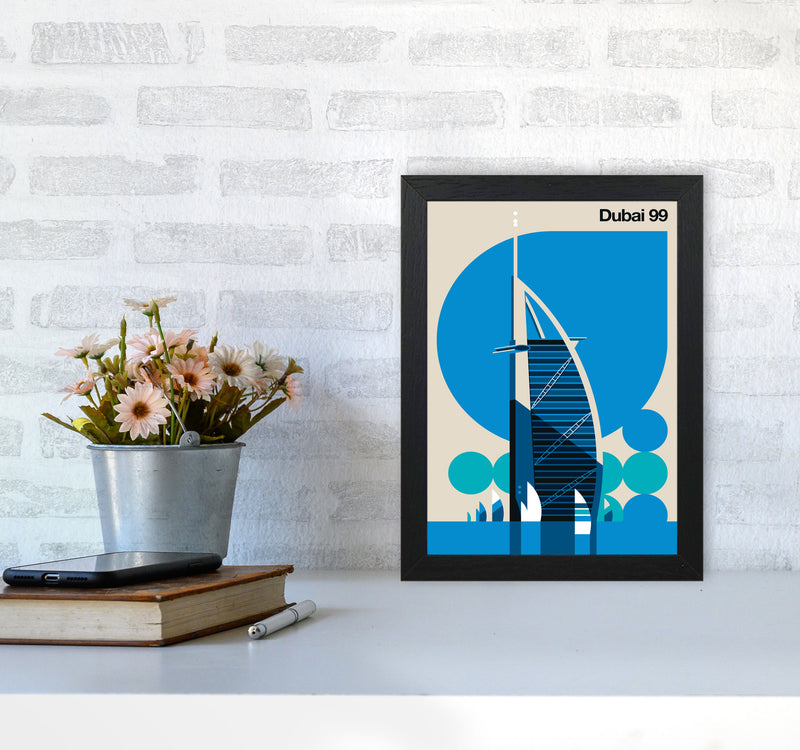 Dubai 99 Art Print by Bo Lundberg A4 White Frame
