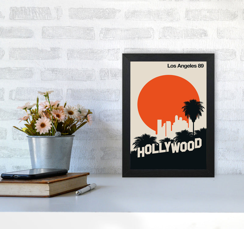 Los Angeles 89 Art Print by Bo Lundberg A4 White Frame