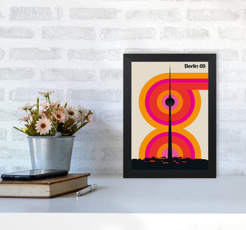 Berlin 69 Art Print by Bo Lundberg A4 White Frame