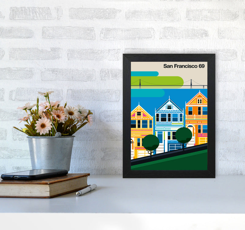 San Francisco 69 Art Print by Bo Lundberg A4 White Frame