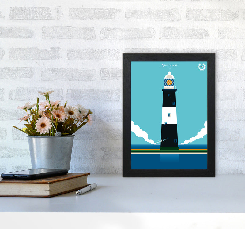 Spurn Point Art Print by Bo Lundberg A4 White Frame