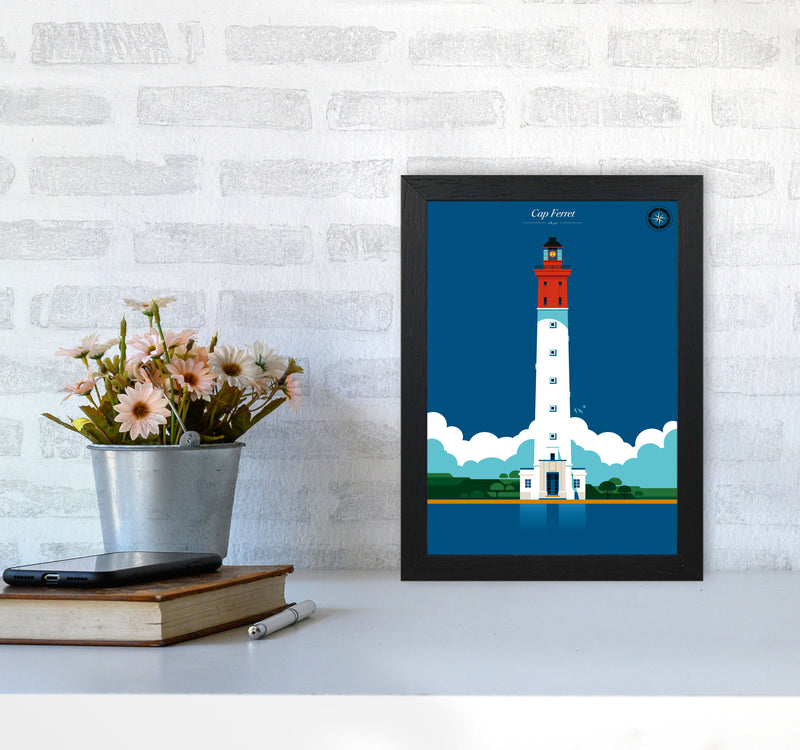 Cap Ferret Art Print by Bo Lundberg A4 White Frame
