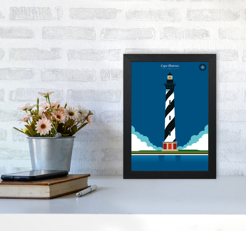 Cape Hatteras Art Print by Bo Lundberg A4 White Frame