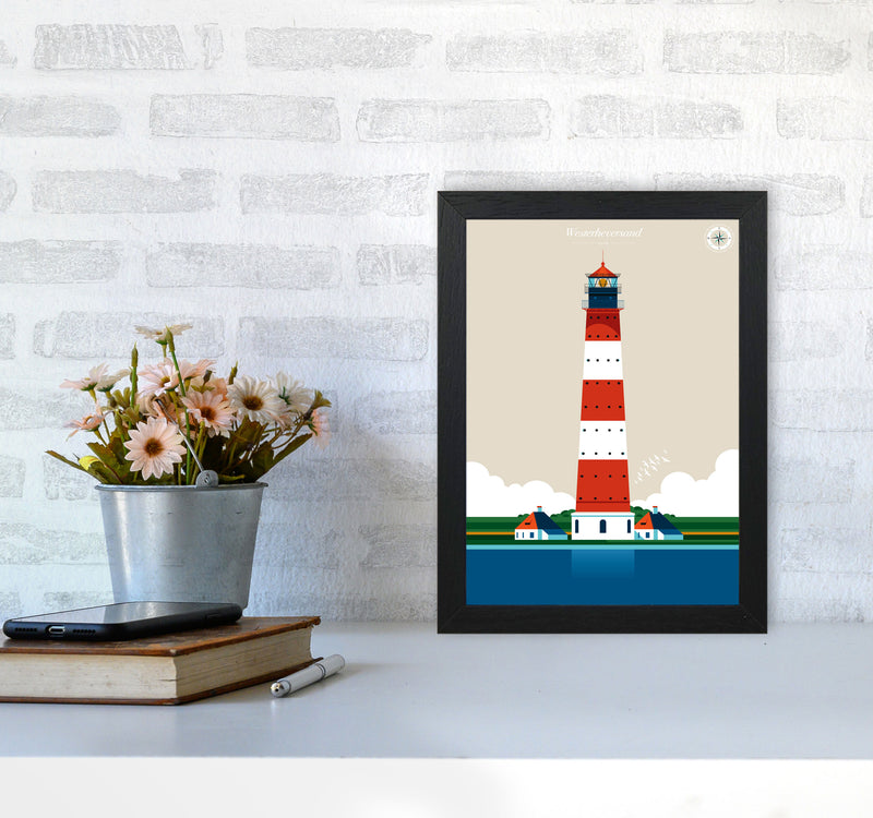 Westerheversand Art Print by Bo Lundberg A4 White Frame