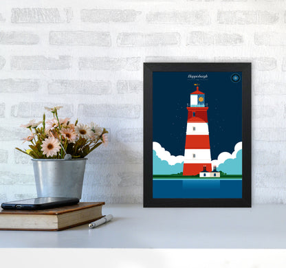 Happisburgh Art Print by Bo Lundberg A4 White Frame