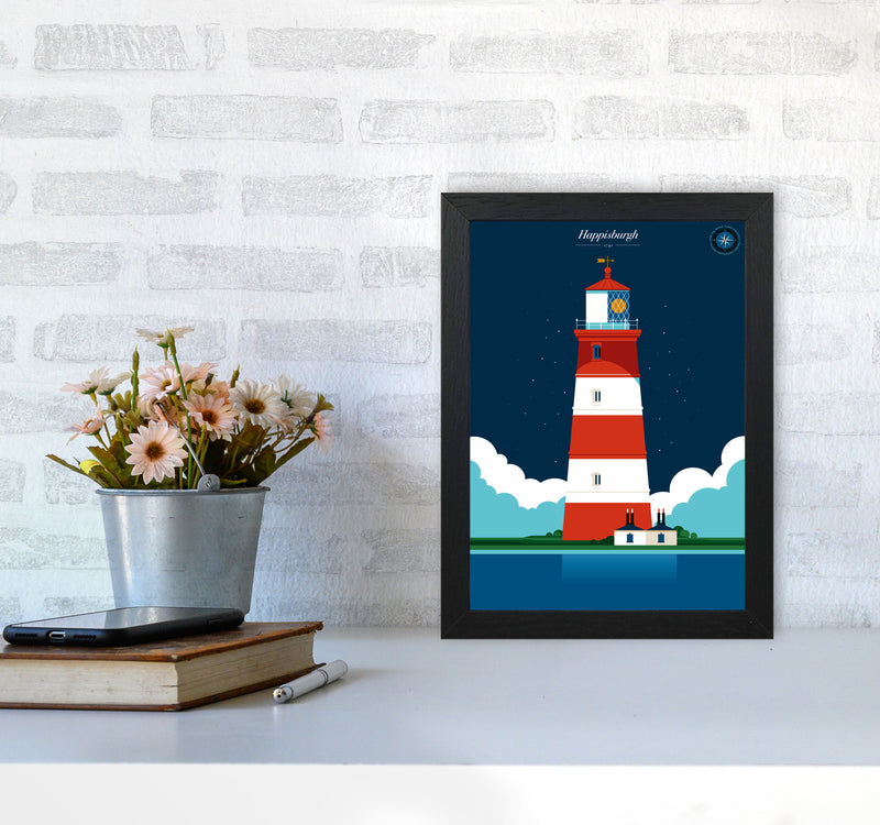 Happisburgh Art Print by Bo Lundberg A4 White Frame