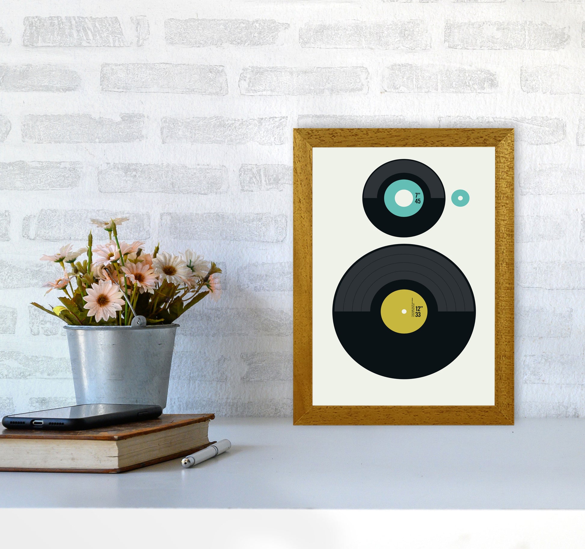 Icons LP vs EP Rev Art Print by Bo Lundberg A4 Print Only