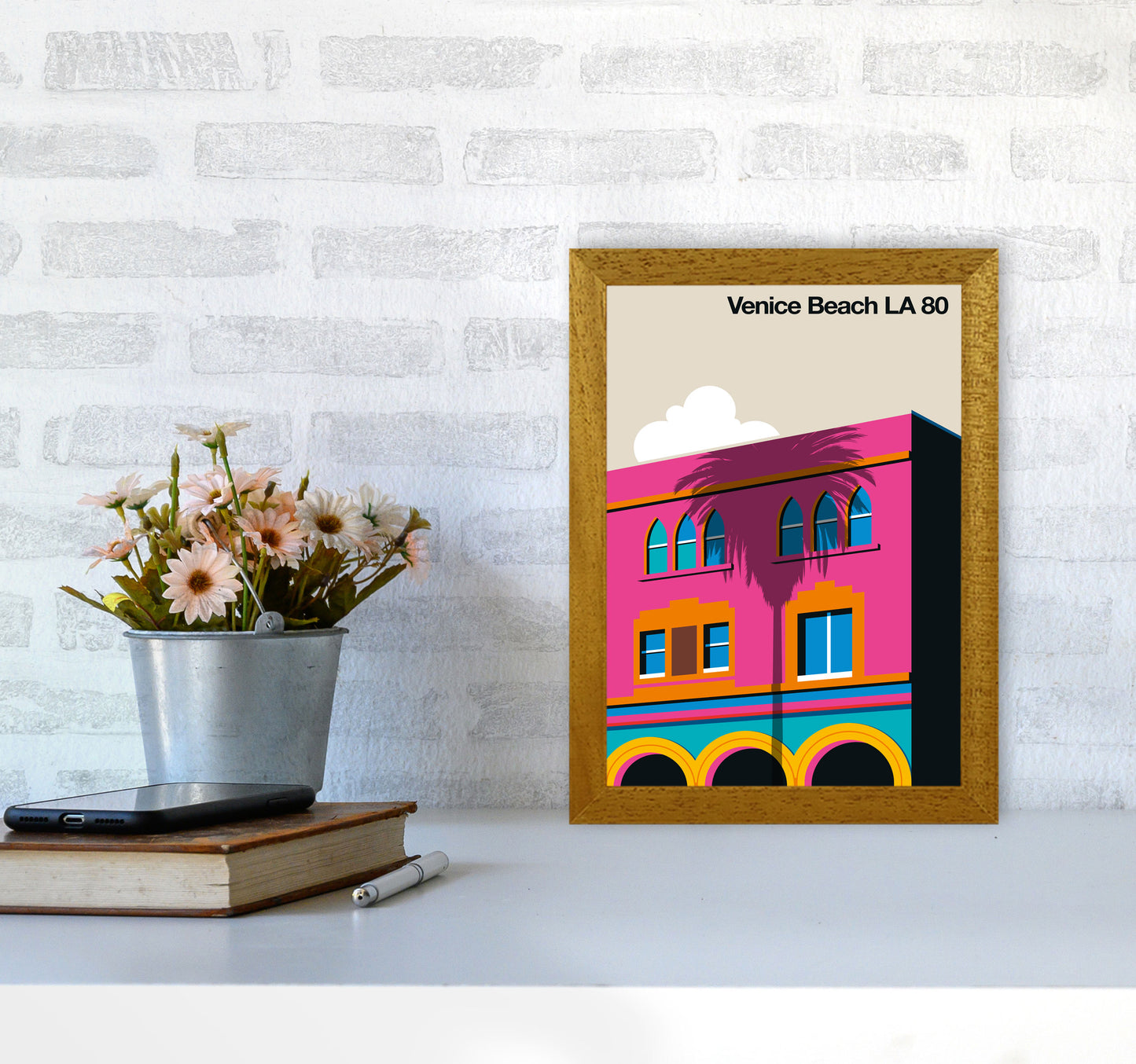 Venice Beach 80 Art Print by Bo Lundberg A4 Print Only